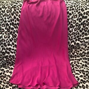 Anthropologie 100% viscose skirt bright pink NWOT size small